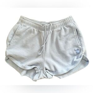 Playboy By PacSun Bunny Sweat Shorts Sz S Drawstring Pockets Med Blue Pull On